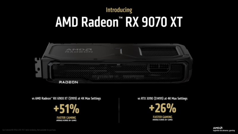 AMD представила відеокарти Radeon RX 9070 XT та RX 9070 за ціною $599 і $549