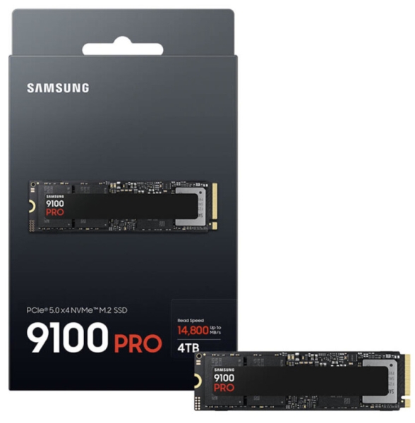 Samsung представила SSD 9100 PRO PCIe 5.0 — до 14 800 МБ/с та 8 ТБ від $200