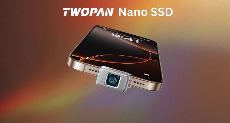 Ваші дані під захистом: представлено флешку Twopan Nano SSD зі вбудованим сканером відбитків пальців
