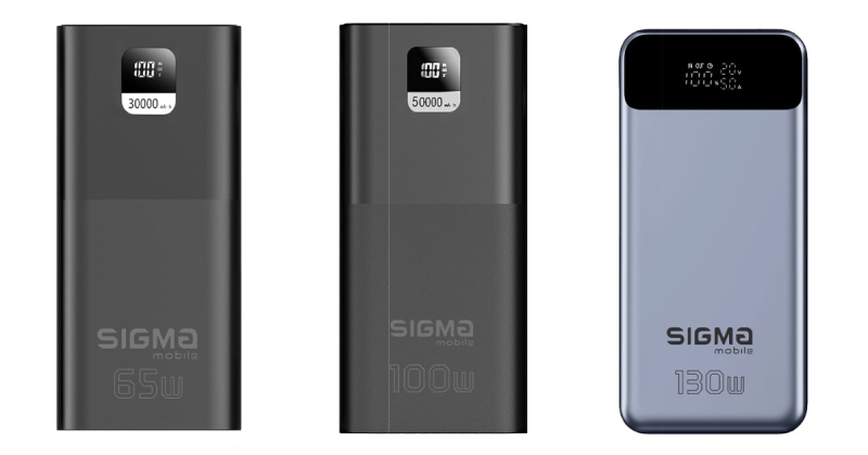Sigma mobile готується вивести на ринок нову лінійку пауербанків — флагманська модель підтримує 130 Вт